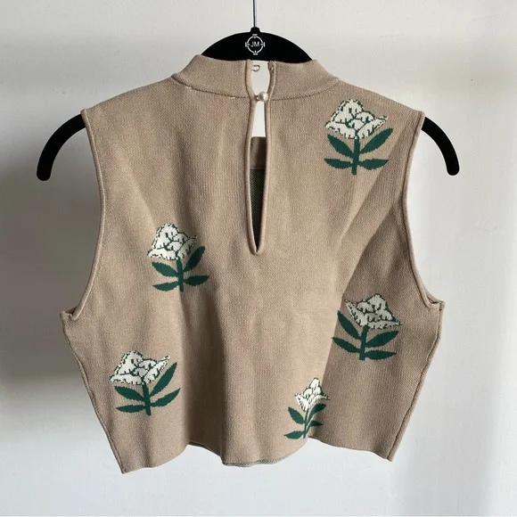 $155 NWT Rhode Jude Knit Top in Neutral Booti Sz Large - Picture 9 of 14